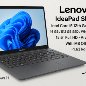 Lenovo IdeaPad Slim 3 Intel Core i5 12th Gen 12450H - (16 GB/512 GB SSD/Windows 11 Home) 83ER00KSIN Thin and Light Laptop  (15.6 inch, Arctic Grey, With MS Office)