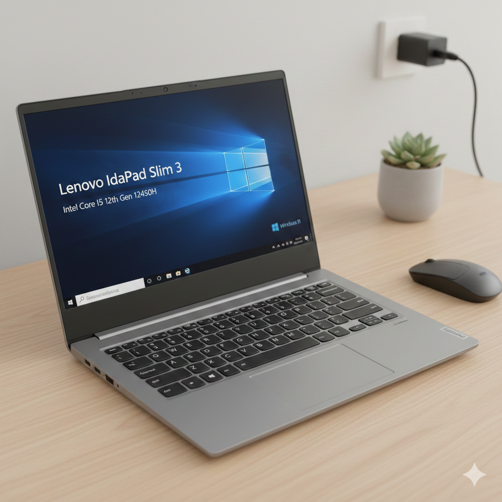 Lenovo IdeaPad Slim 3 Intel Core i5 12th Gen 12450H - (16 GB/512 GB SSD/Windows 11 Home) 83ER00KSIN Thin and Light Laptop  (15.6 inch, Arctic Grey, With MS Office)